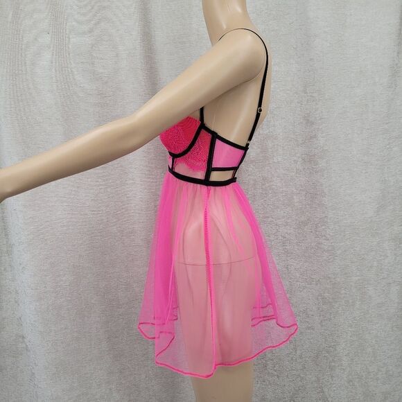 Victoria's Secret Pink and Black Chemise - Picture 6 of 12